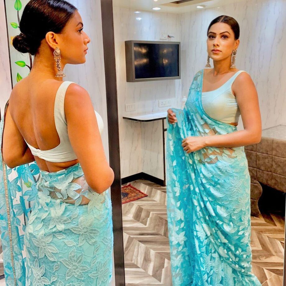 Nia Sharma Looks Insanely Hot In Sarees: Take A Look - 4