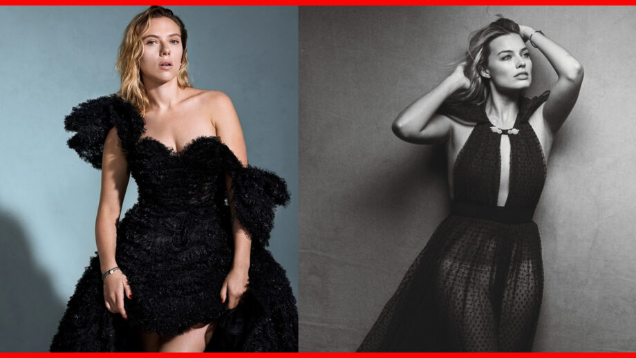Scarlett Johansson Or Margot Robbie: Which Diva Has The Hottest Curves In Black Outfit?  1