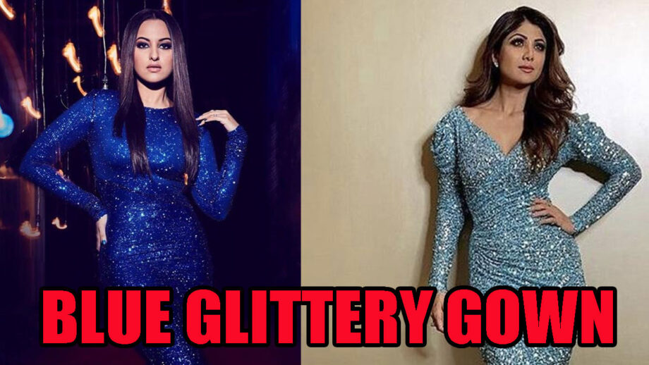 Sonakshi Sinha Or Shilpa Shetty: Who Donned The Sparkling Blue Glitter Gown?
