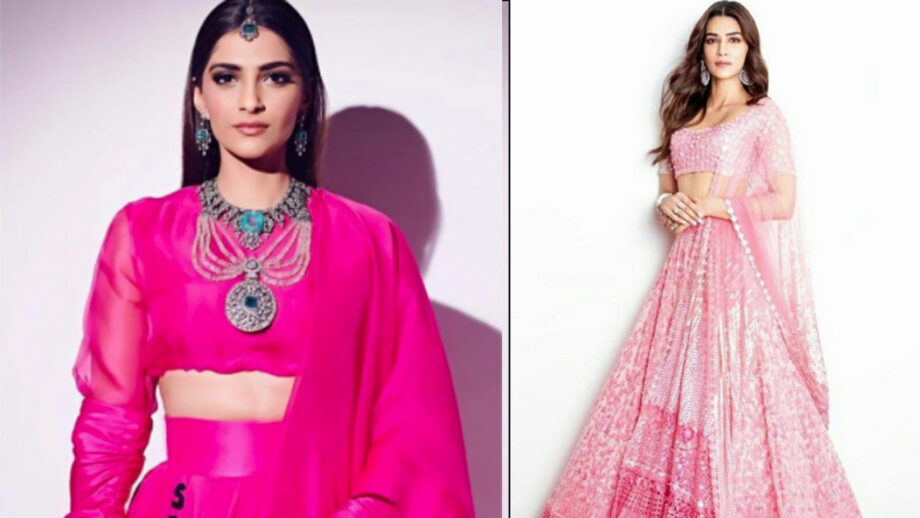 Sonam Kapoor Or Kriti Sanon: Which Hot Diva Rocked The Pink Lehenga? 2