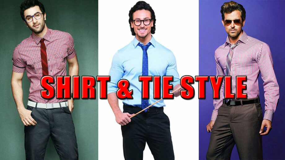Tiger Shroff VS Hrithik Roshan VS Ranbir Kapoor: The Attractive Look In Shirt & Tie Combination 792491