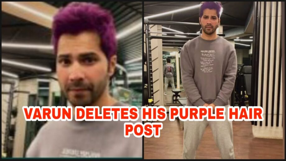 Varun Dhawan posts a picture of his 'purple' coloured hair, later deletes mysteriously 1