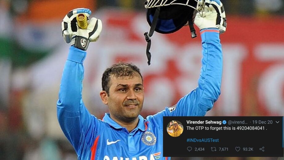 Virender Sehwag Takes To Social Media As He Speaks About India's Loss After 1st Test