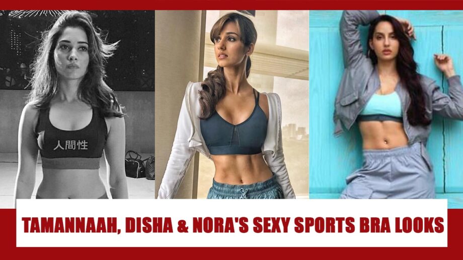 Workout Goals: Tamannaah Bhatia, Nora Fatehi & Disha Patani's attractive sports bra looks that broke the internet 792502