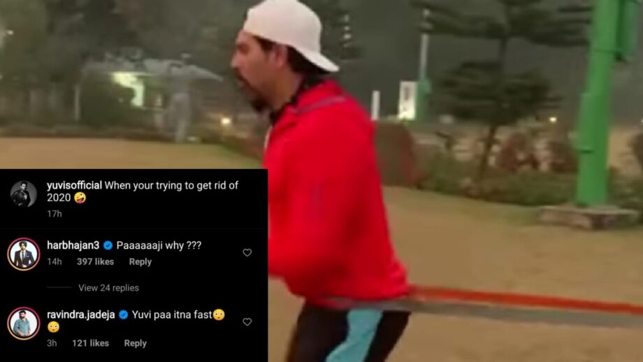 Yuvraj Singh posts a hilarious video of his 'training' moment, Harbhajan Singh and Ravindra Jadeja troll him with savage comments