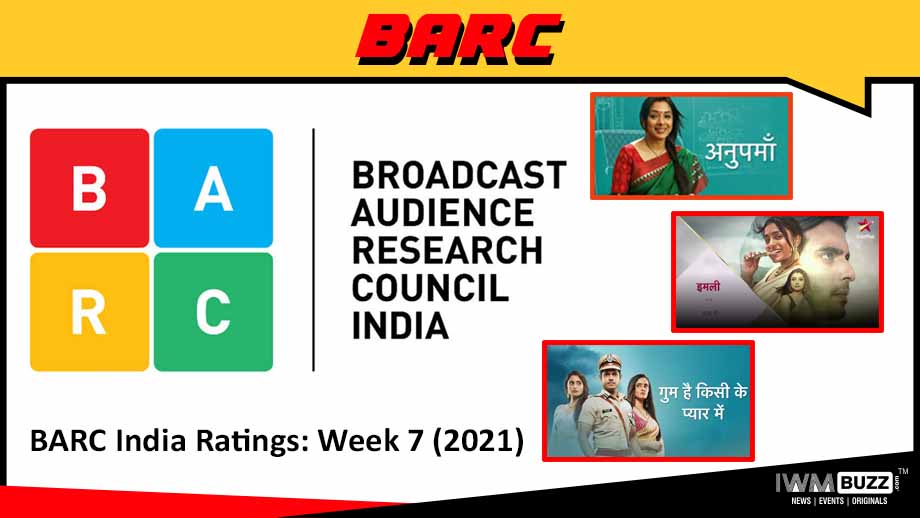 BARC India Ratings: Week 7 (2021); Anupamaa on top, Imli and Ghum Hai Kisikey Pyaar Meiin follow