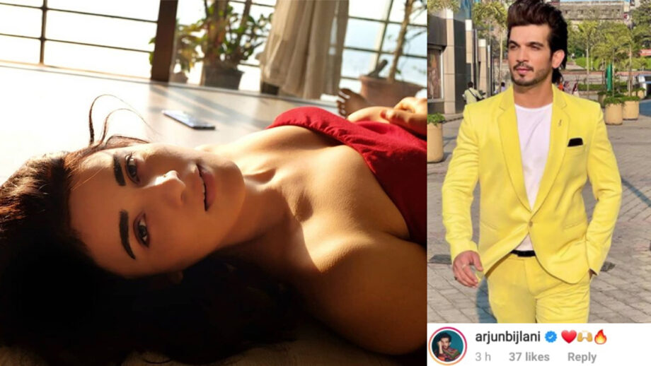 Red Set No: Radhika Madan's sensuous hot avatar is making Arjun Bijlani feel the heat