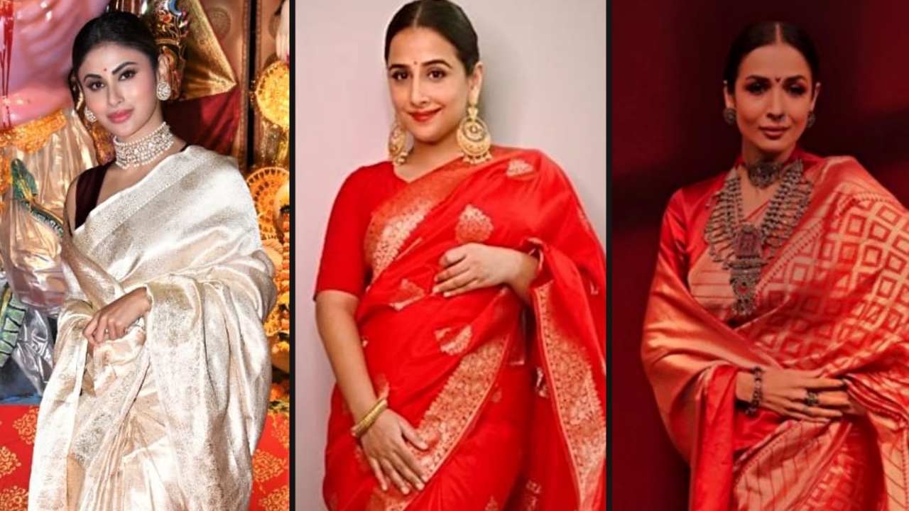 Take Some Ideas From Mouni Roy, Vidya Balan, And Malaika Arora's Banarasi  Silk Saree To Deserve Attention This Wedding Season | IWMBuzz