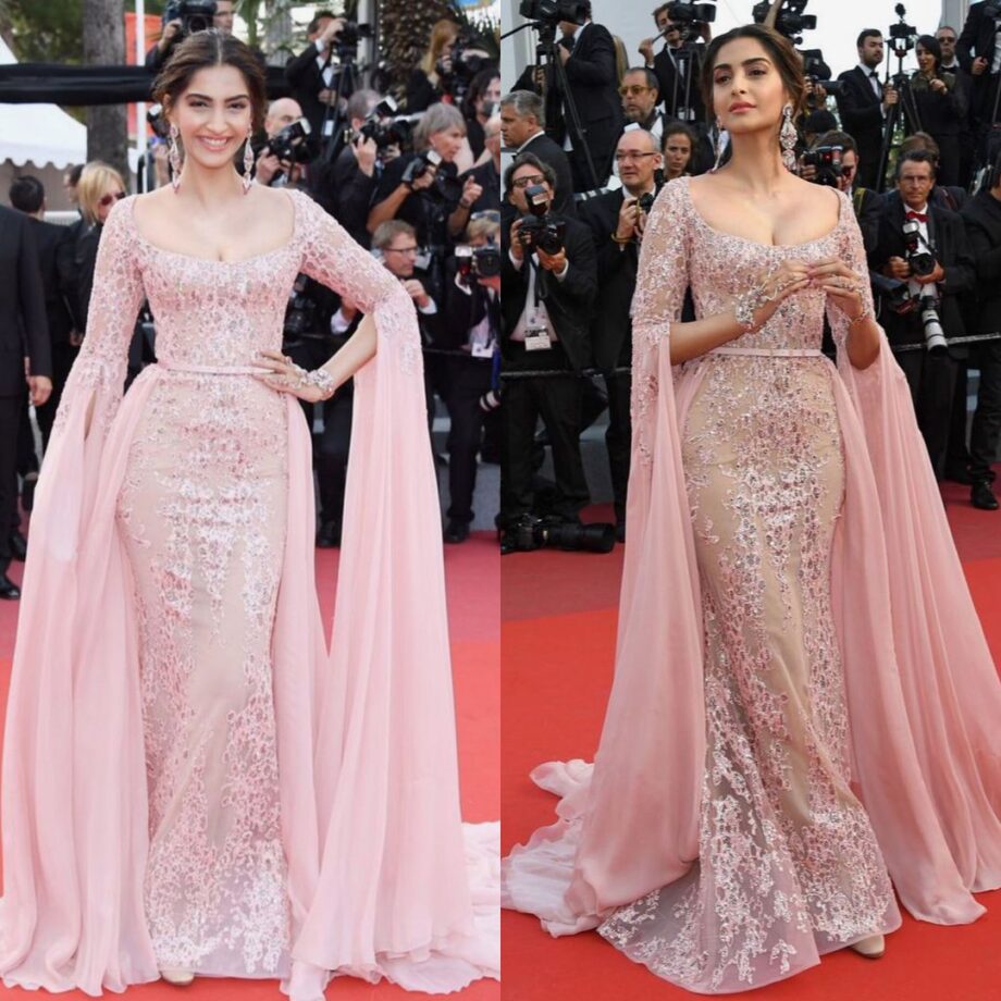Bollywood Actress Parineeti Chopra Dark Pink Gown
