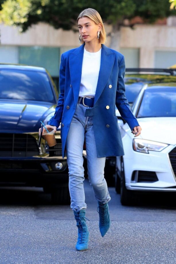 Hailey Bieber Looks Classy And Gorgeous In All Blue - 2