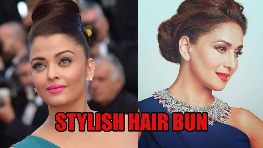 Aishwarya Rai Bachchan To Madhuri Dixit: Bollywood Actresses In Stylish Hair  Bun | IWMBuzz