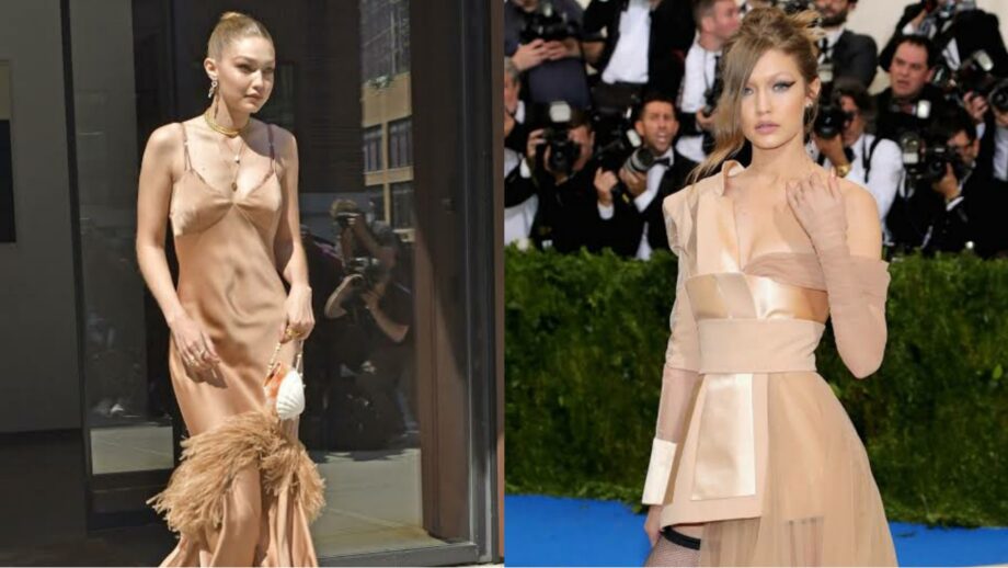 Gigi Hadid Looks Mesmerizing In Beige Dresses: Have A Look