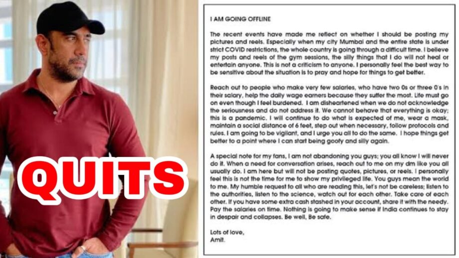 GOING OFFLINE: Amit Sadh quits social media with a heartbreaking long note, fans react 364233