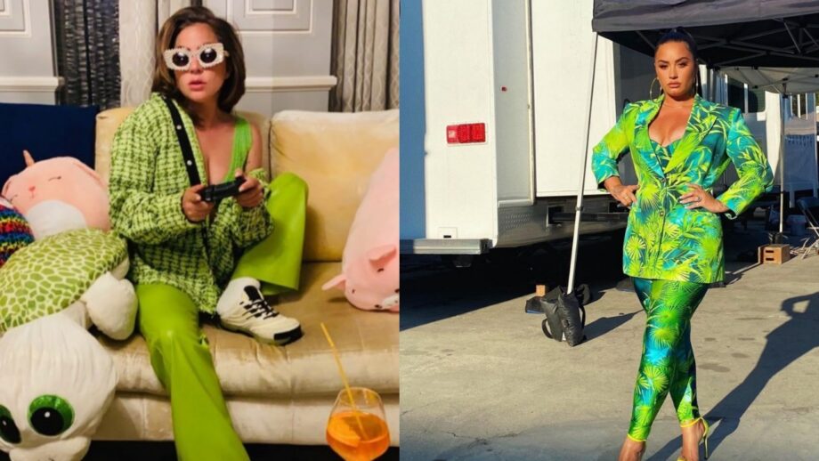 Lady Gaga Vs Demi Lovato: Who Slew The All Green Looks? Vote Now 377166