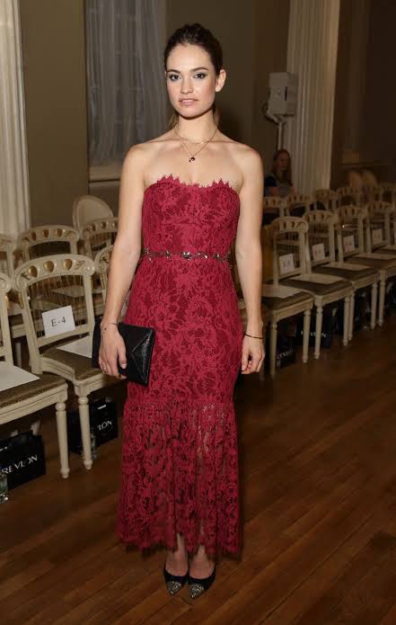 Lily James Looks Ravishing In Her Red Outfits - 0
