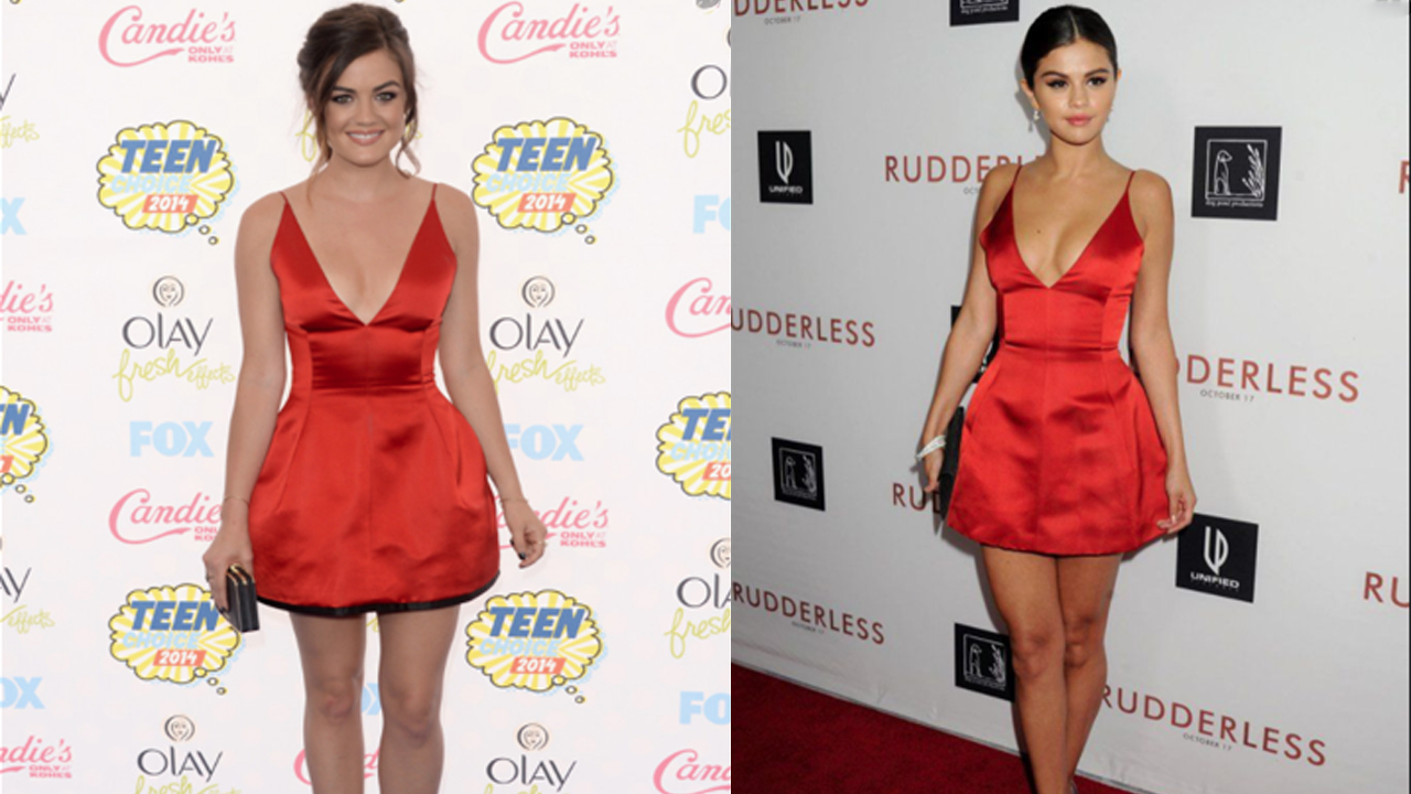 Selena Gomez Wears Red Dior Mini Dress at Rudderless LA Premiere   Fashion Gone Rogue