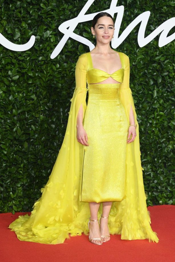 Throwback To Times When Emilia Clarke Looked Super Bright In Yellow Dress At 2019's British Fashion Awards 852467