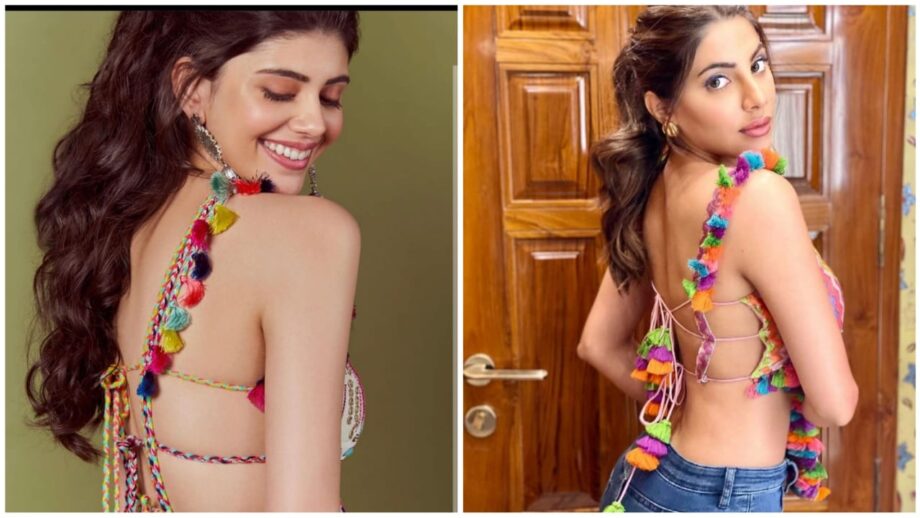 Fashion Faceoff: Nikki Tamboli Vs Sanjana Sanghi: Who Looked Hot Like Burning Fire In Colourful Backless Top? 383985