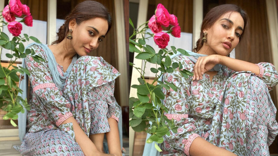Qubool Hai Yeh Khubsurti: Surbhi Jyoti stabs multiple hearts with her gorgeous ethnic handcrafted soft breezy fabric salwar suit, fans melt in awe 390299