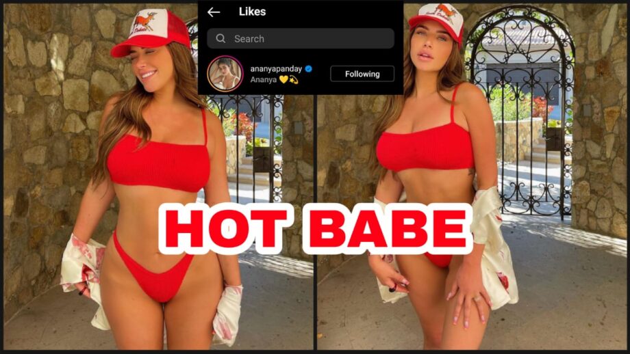 [Spicy Red Hot]: Anastasia Karanikolaou looks like a super hot bombshell in new matching bikini set, Ananya Panday likes it 387480