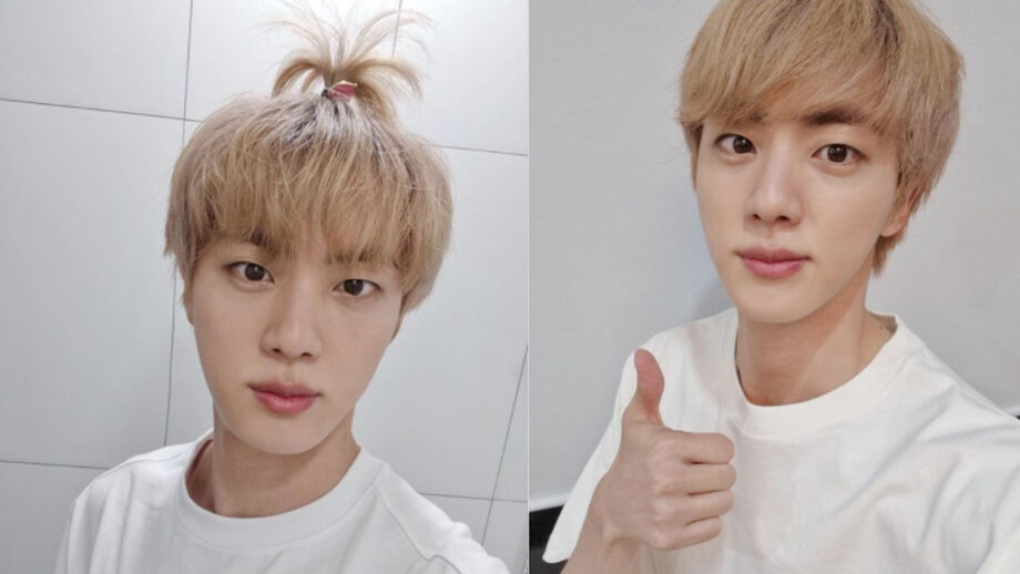 BTS Jin's top pony hairstyle is a Yay or Nay? Vote Now | IWMBuzz