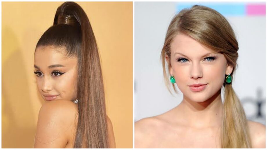 Ariana Grande's High & Long Pony Or Taylor Swift's Sleek Short: What  Hairstyle Is Your Pick? | IWMBuzz