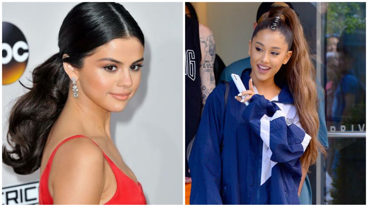 Ariana Grande Inspired Hair Tutorial Half Up Ponytail