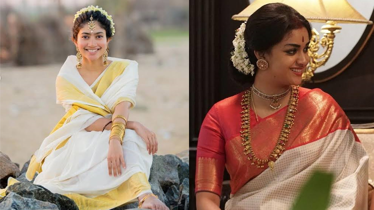 Sai Pallavi & Keerthy Suresh stab hearts with their traditional gajra look,  come fall in love | IWMBuzz