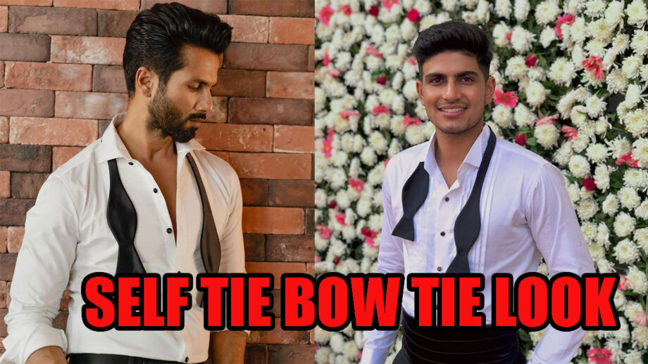 Same Pinch Situation For Shahid Kapoor & Shubham Gill In Self-Tie Bow Tie