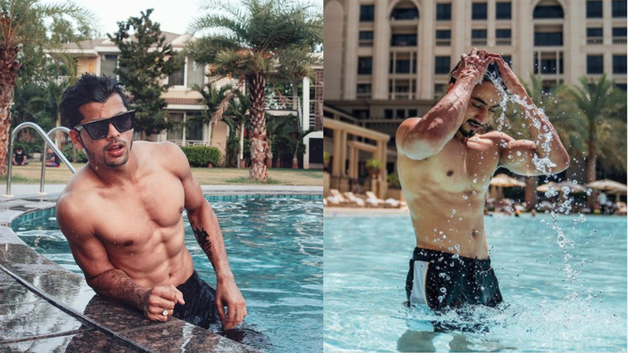Siddharth Nigam & Mr Faisu flaunt their chiseled abs in swimming pool ...