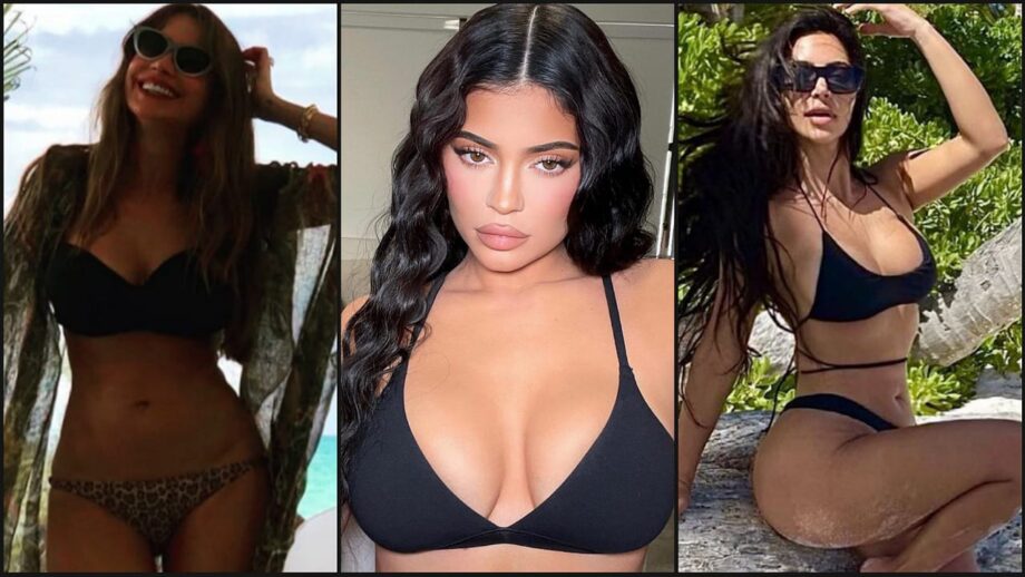 Kim Kardashian, Kylie Jenner & Sofia Vergara share smoking hot moments in black bralettes, fans feel the heat 437888
