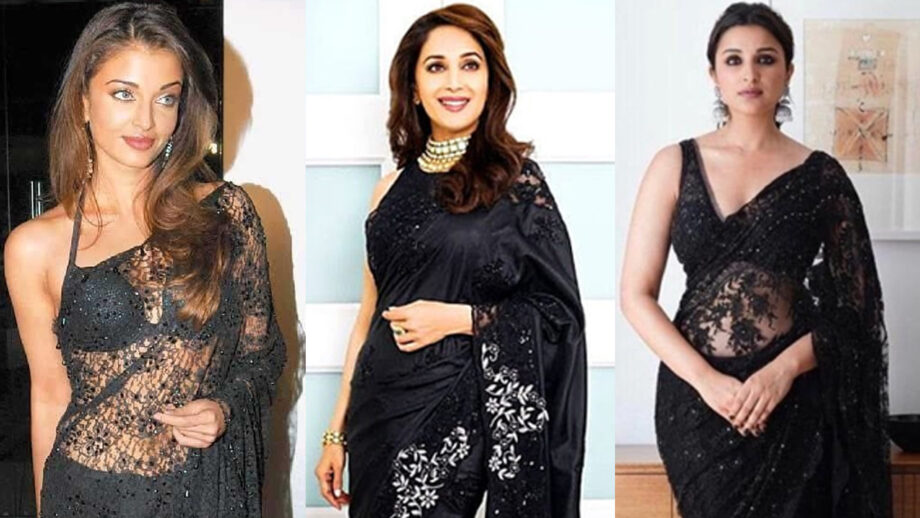 Manish Malhotra Inspire Parineeti Chopra wear Black Georgette Sequence Saree  Bollywood Style | Kıyafet, Hint kıyafetleri, Biye