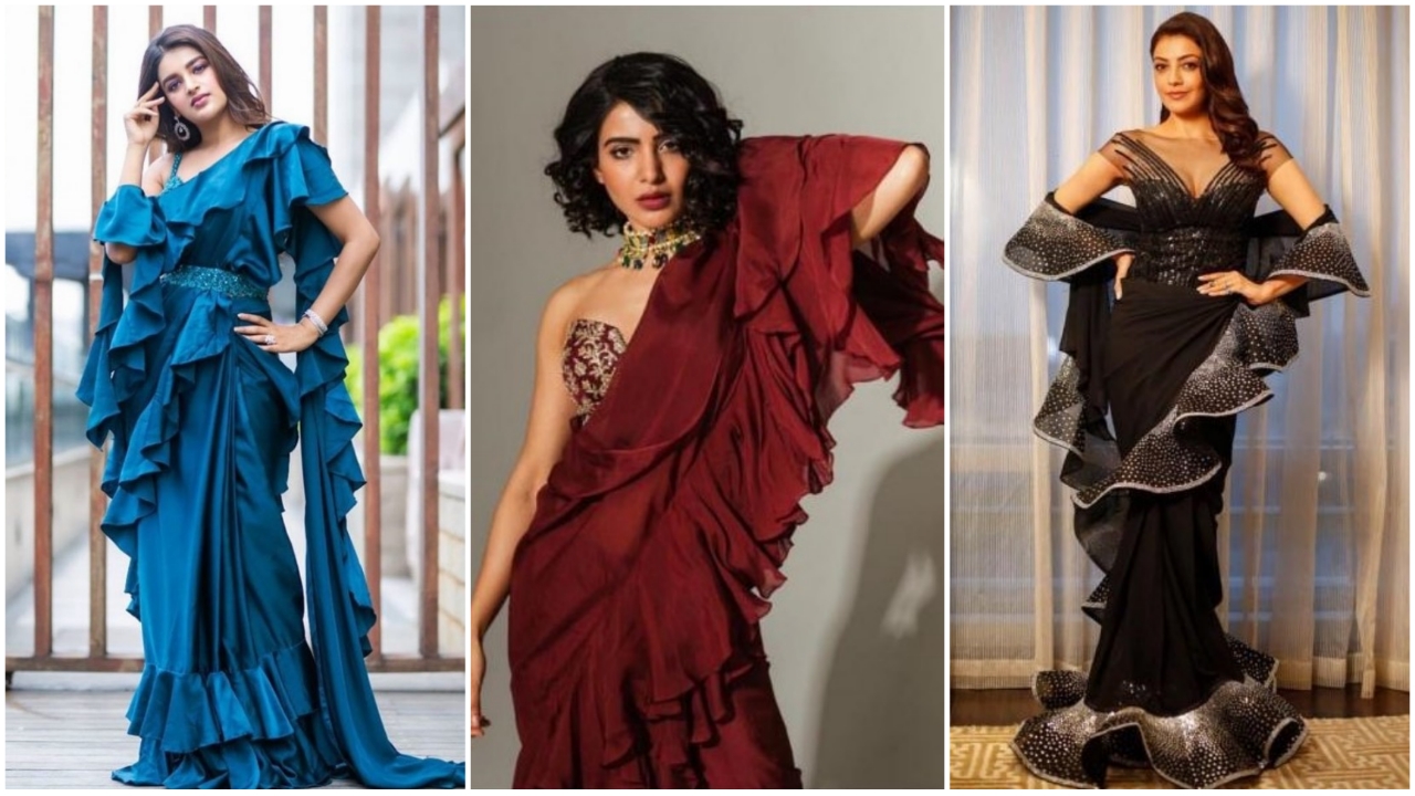 Bollywood Celebrity Sarees And Blouse Designs With Ruffles | Vogue | Vogue  India