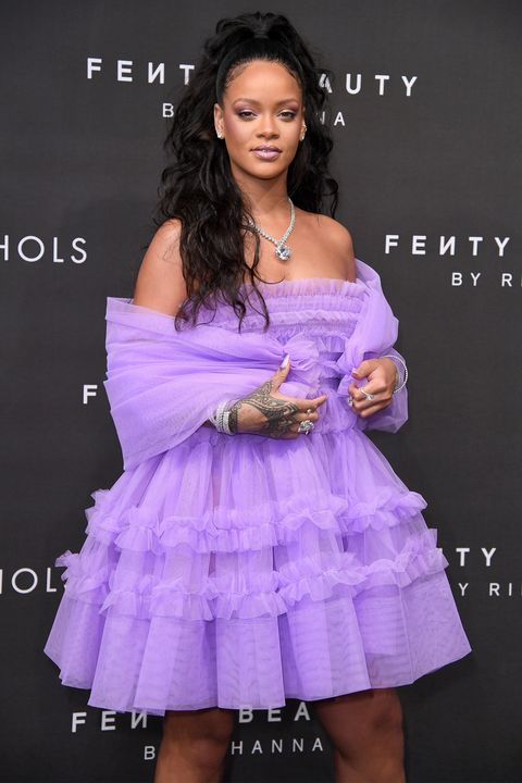Strapless Lilac Dress Vs Olive Green Jumpsuit: Which Outfit Speaks Volumes Of Rihanna's Fashion? 866512