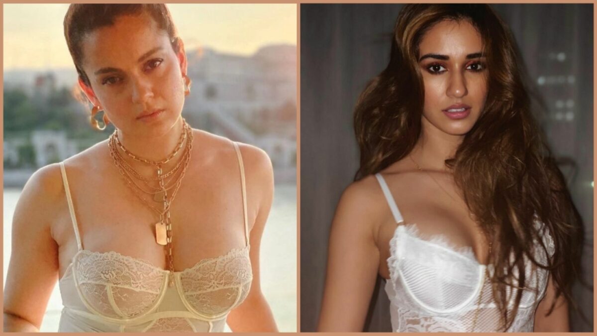Ultimate Swag Queen: Kangana Ranaut Vs Disha Patani: Who wore the netted transparent  bralette outfit better? (FAN BATTLE)