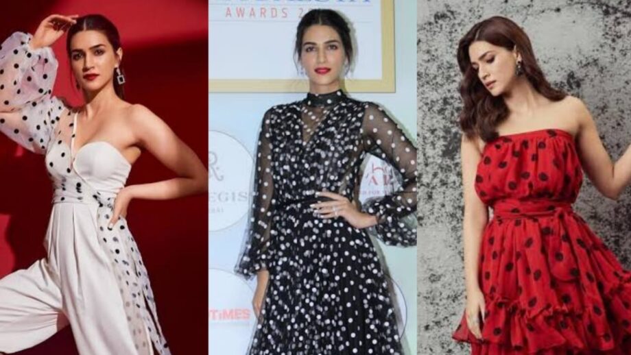 Go Polka With Kriti Sanon: Jumpsuit Vs Gown Vs Strapless Dress: Which One Has Your Attention? Vote Here 464632