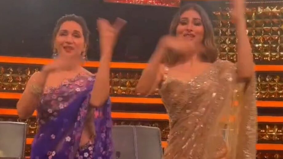 Hum Aapke Hai Kaun 2.0: Madhuri Dixit and Mouni Roy do a special hot dance together in saree, fans in awe of their beauty 474887
