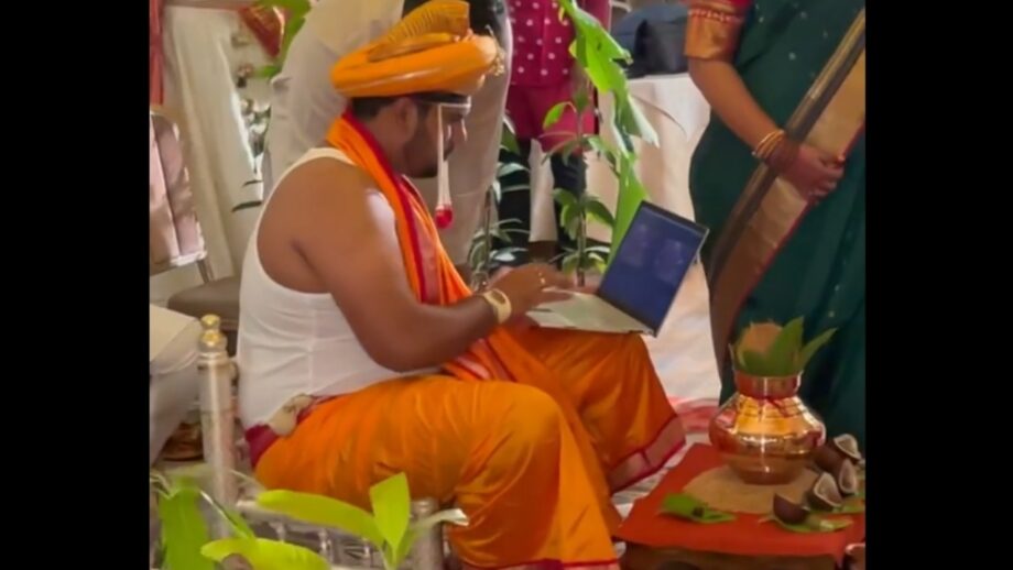 It’s Work From Wedding! A Groom Working On Laptop At The Mandap Is Make Rounds On The Internet; Bride Can’t Stop Gushing Over It 468789