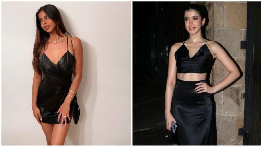 Suhana Khan’s classic dress VS Shanaya Kapoor’s crop top: Which black outfit would you pick for your next dinner date with beau?? 466215