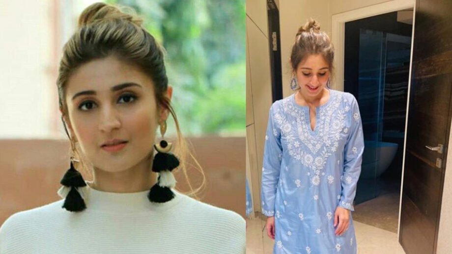 bun or pony which go to hairstyle of dhvani bhanushali is your choice 6
