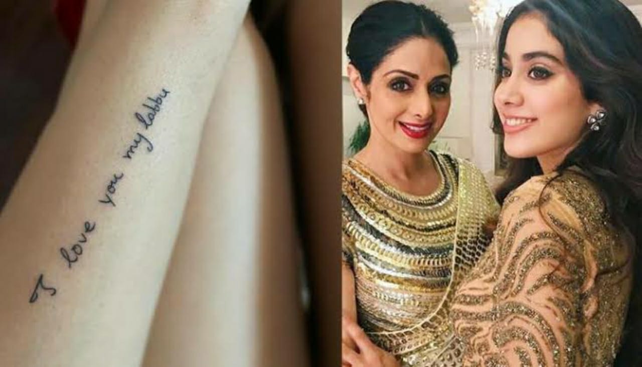 Wow! So Beautiful! Janhvi Kapoor Gets A Tattoo Of Sridevi's Handwritten  Note, Glimpses Here | IWMBuzz