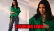 Bengali Actress Konkona Sen Sharma Flaunts Her Top Notch Fashion Sense In Green Satin Shirt And Flared Denim 549455
