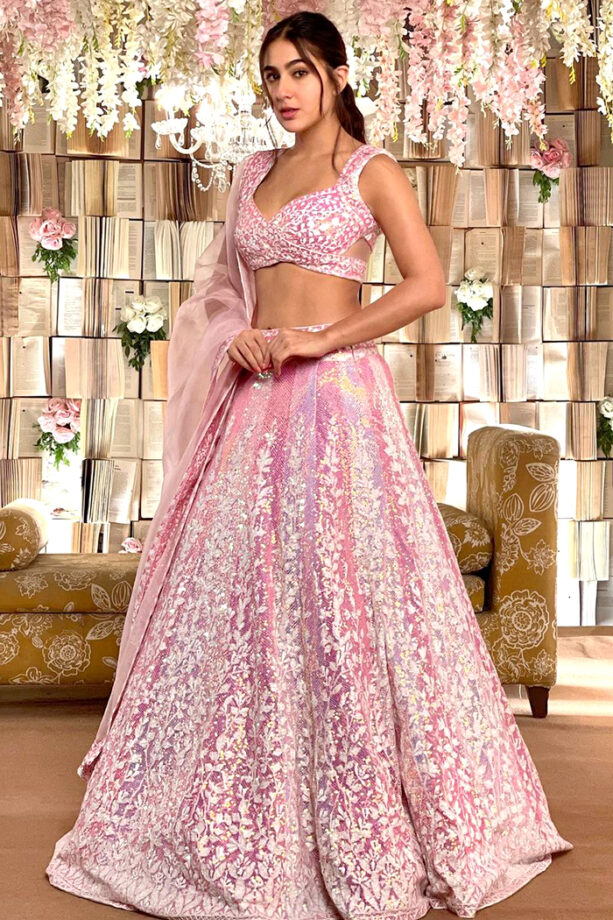 Sara Ali Khan To Shraddha Kapoor: Hotties In Pink Manish Malhotra Lehengas - 0