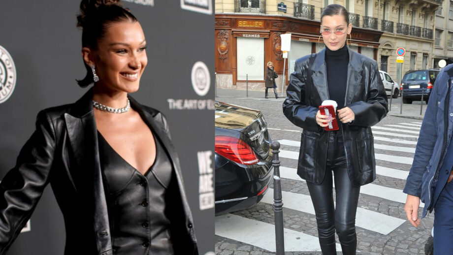 How Much Leather Is Too Much Leather? Let's Find Out From Bella Hadid's ...