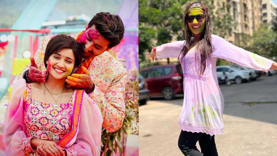 Revealed: Ashi Singh's 'before and after' Holi looks with co-star Shagun