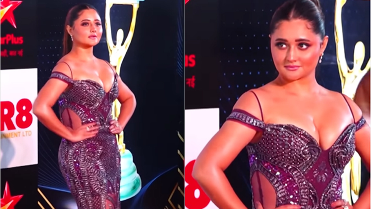 [Sexy Video] Bold and exquisite Rashami Desai grabs eyeballs in shimmery deep-neck outfit on purple carpet, see viral footage |  MSN News