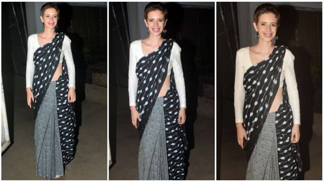 Kalki Fashion - Caviar Black Pre-Pleated Saree In Sequins - Lilly's  Boutique London