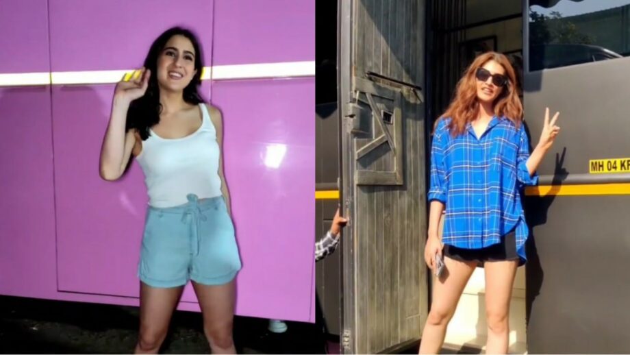 Sara Ali Khan and Kriti Sanon give serious 'luxury lifestyle' vibes in new vanity van videos, check out 595115
