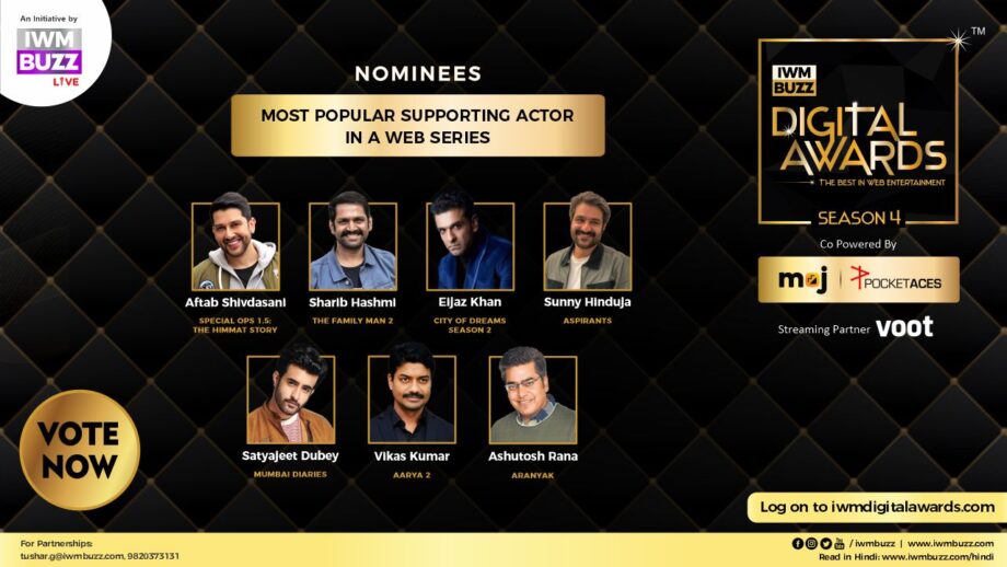 Vote Now: Most Popular Supporting Actor In A Web Series? Aftab Shivdasani, Sharib Hashmi, Eijaz Khan, Sunny Hinduja, Satyajeet Dubey, Vikas Kumar, Ashutosh Rana