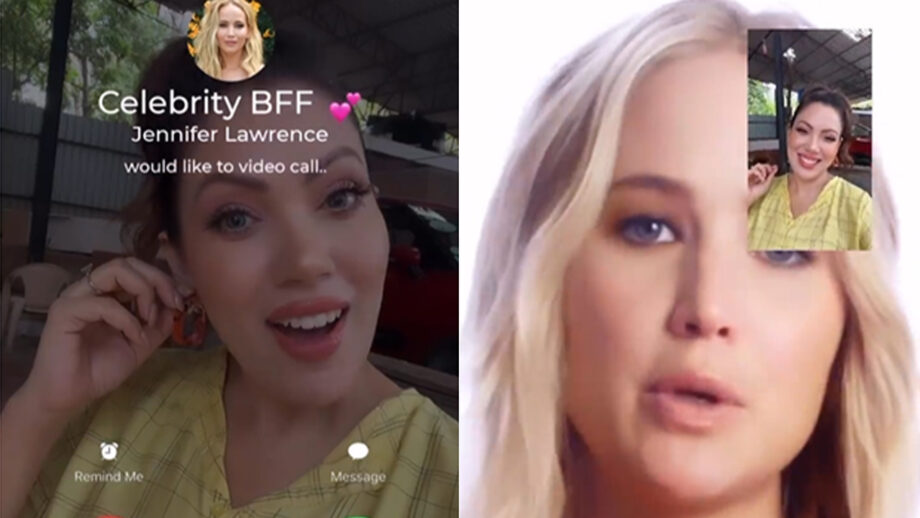 Wait What: TMKOC actress Munmun Dutta gets a video call from Hollywood actress Jennifer Lawrence, see what happened next